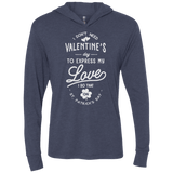 T-Shirts Vintage Navy / X-Small Valentine's Day Triblend Long Sleeve Hoodie Tee