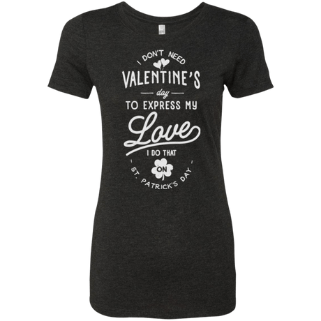 T-Shirts Vintage Black / Small Valentine's Day Women's Triblend T-Shirt