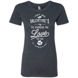 T-Shirts Vintage Navy / Small Valentine's Day Women's Triblend T-Shirt