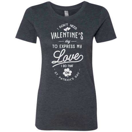 T-Shirts Vintage Navy / Small Valentine's Day Women's Triblend T-Shirt
