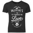T-Shirts Vintage Black / YXS Valentine's Day Youth Triblend T-Shirt