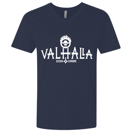 T-Shirts Midnight Navy / X-Small Valhalla Shiny & Chrome Men's Premium V-Neck