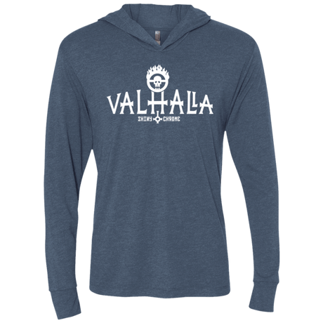 T-Shirts Indigo / X-Small Valhalla Shiny & Chrome Triblend Long Sleeve Hoodie Tee