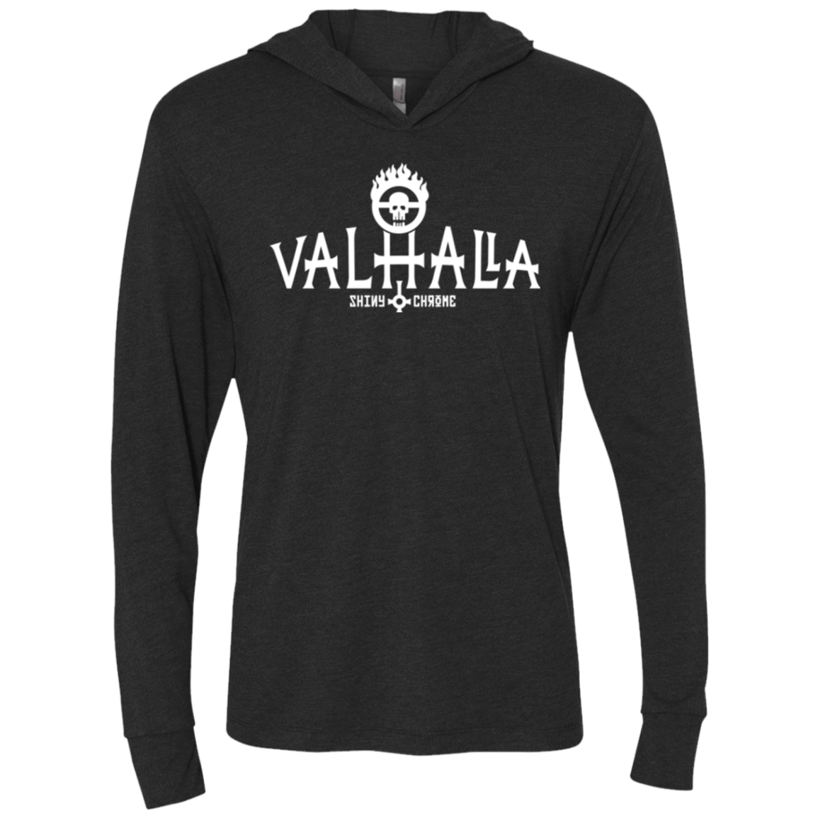 T-Shirts Vintage Black / X-Small Valhalla Shiny & Chrome Triblend Long Sleeve Hoodie Tee
