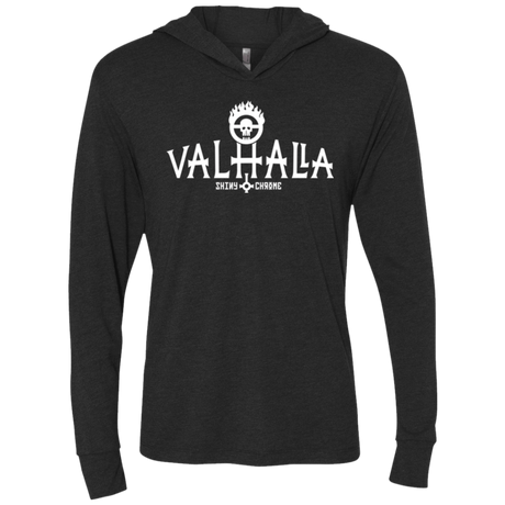 T-Shirts Vintage Black / X-Small Valhalla Shiny & Chrome Triblend Long Sleeve Hoodie Tee