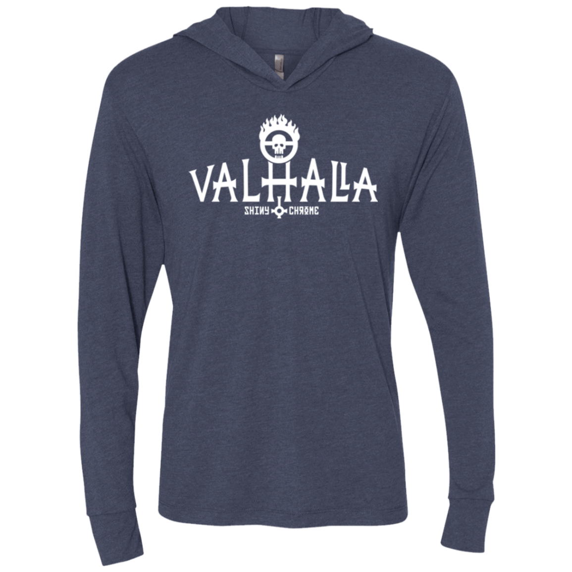 T-Shirts Vintage Navy / X-Small Valhalla Shiny & Chrome Triblend Long Sleeve Hoodie Tee