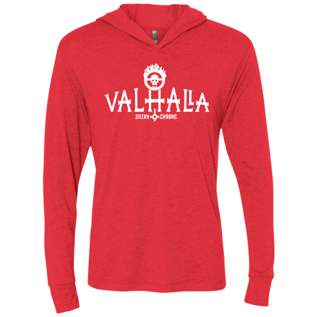 T-Shirts Vintage Red / X-Small Valhalla Shiny & Chrome Triblend Long Sleeve Hoodie Tee