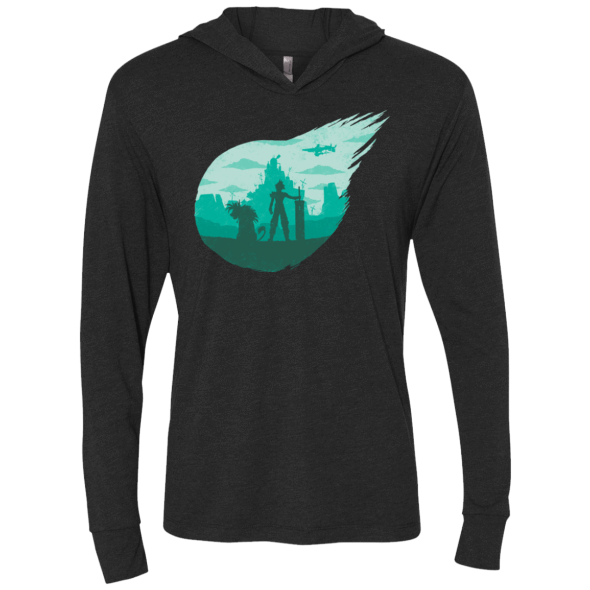 T-Shirts Vintage Black / X-Small Valley of the fallen stars Triblend Long Sleeve Hoodie Tee