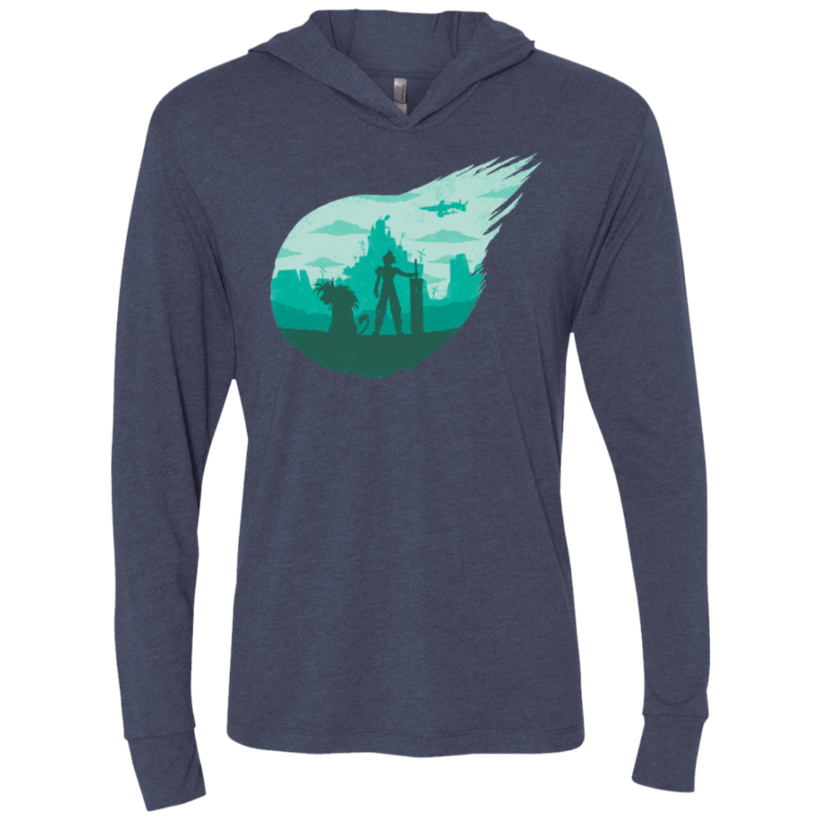 T-Shirts Vintage Navy / X-Small Valley of the fallen stars Triblend Long Sleeve Hoodie Tee