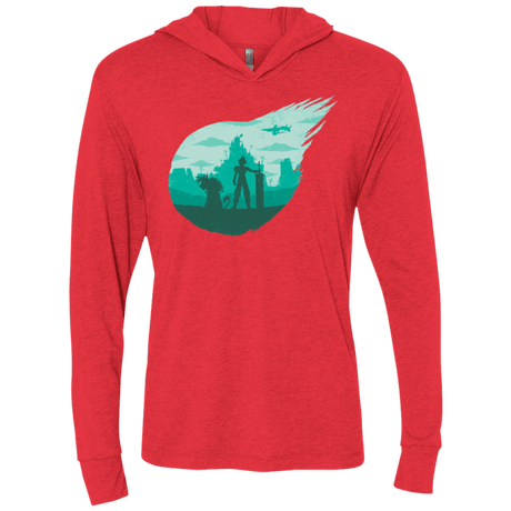 T-Shirts Vintage Red / X-Small Valley of the fallen stars Triblend Long Sleeve Hoodie Tee