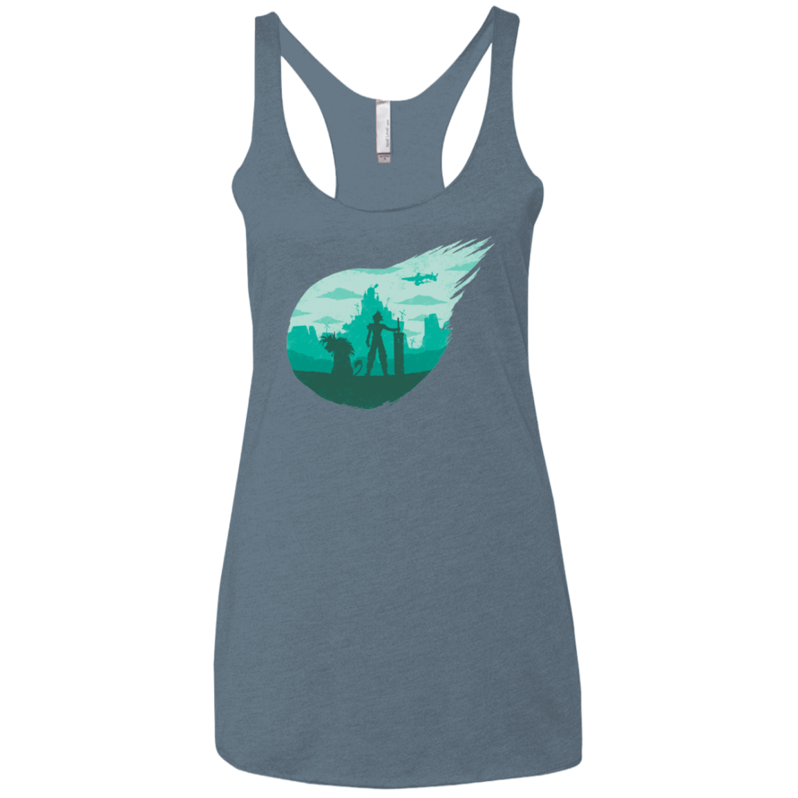 T-Shirts Indigo / X-Small Valley of the fallen stars Women's Triblend Racerback Tank