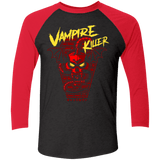T-Shirts Vintage Black/Vintage Red / X-Small Vampire Killer Punk Men's Triblend 3/4 Sleeve
