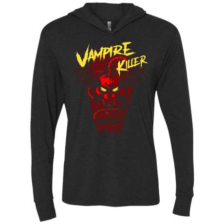 T-Shirts Vintage Black / X-Small Vampire Killer Punk Triblend Long Sleeve Hoodie Tee