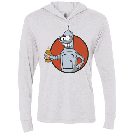 T-Shirts Heather White / X-Small Vault bot Triblend Long Sleeve Hoodie Tee