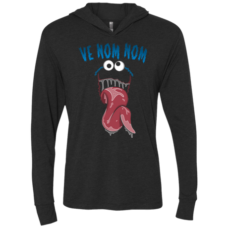 T-Shirts Vintage Black / X-Small Ve Nom Nom Triblend Long Sleeve Hoodie Tee