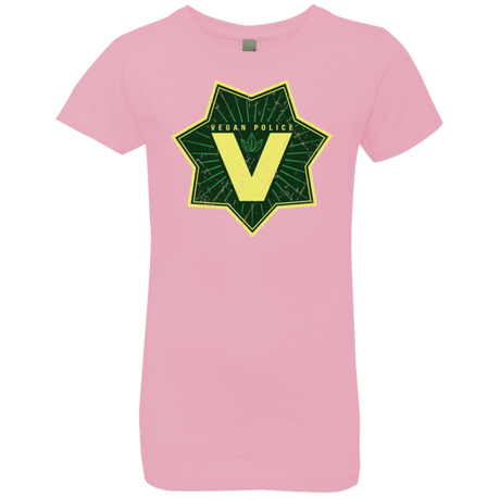 T-Shirts Light Pink / YXS Vegan Police Girls Premium T-Shirt