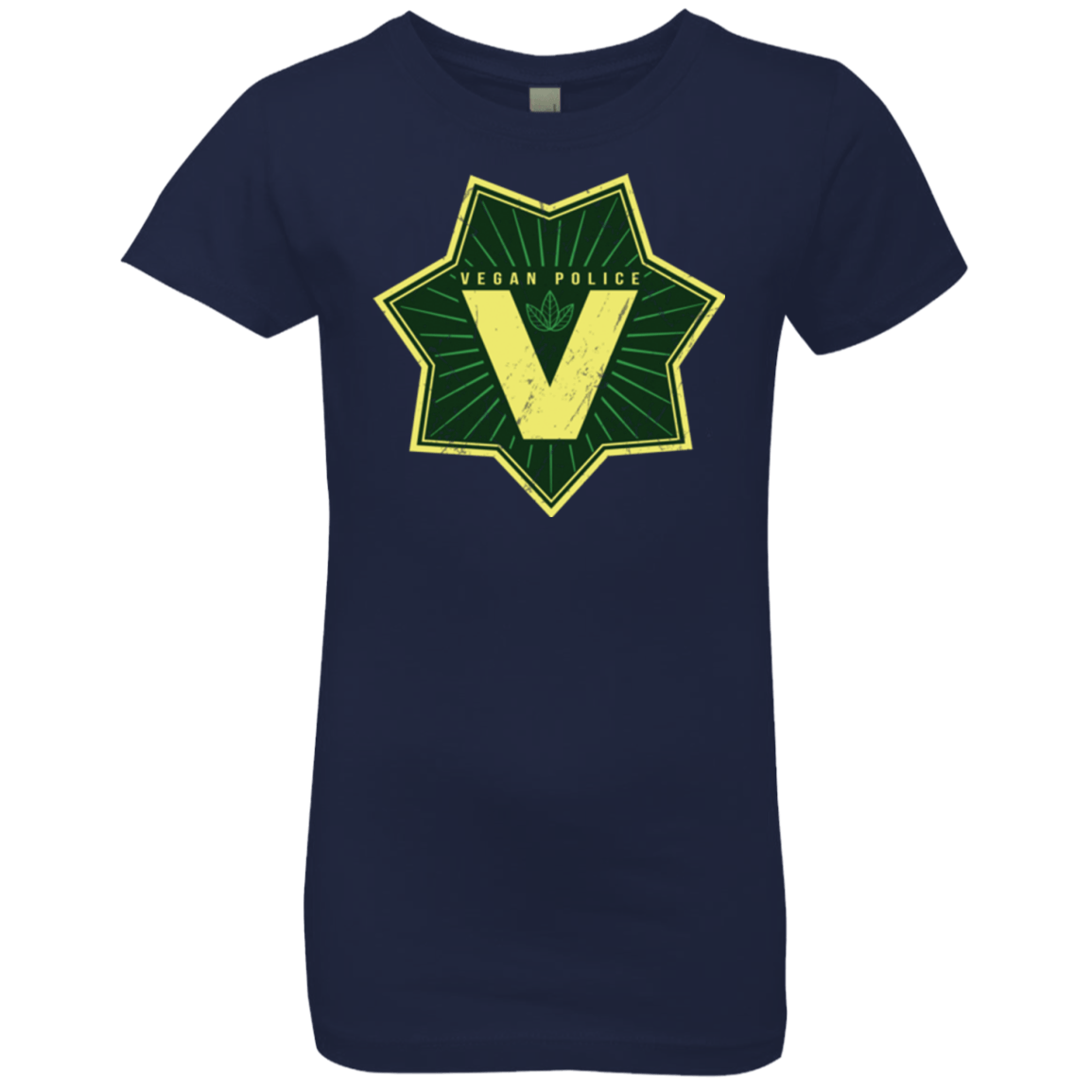 T-Shirts Midnight Navy / YXS Vegan Police Girls Premium T-Shirt