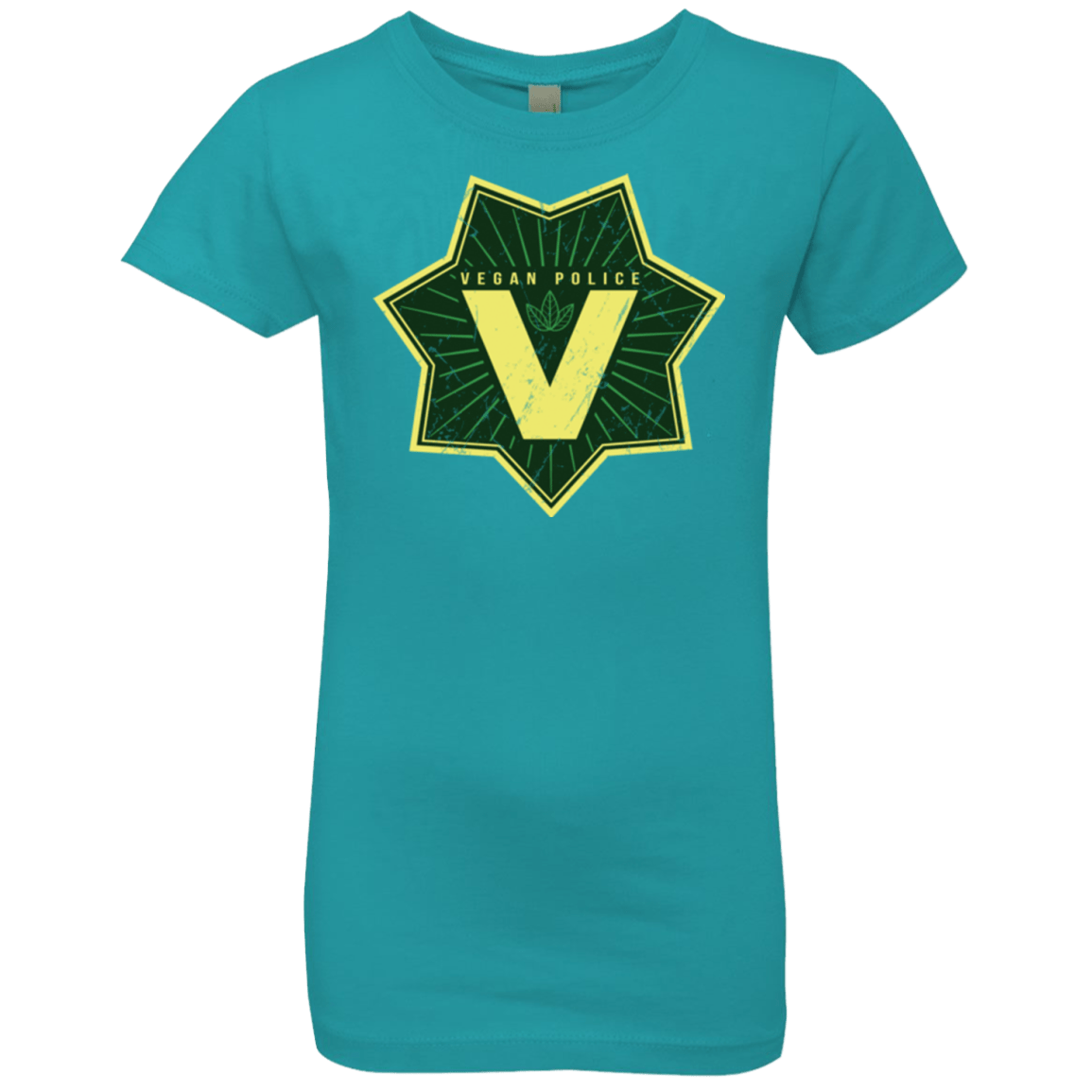 T-Shirts Tahiti Blue / YXS Vegan Police Girls Premium T-Shirt