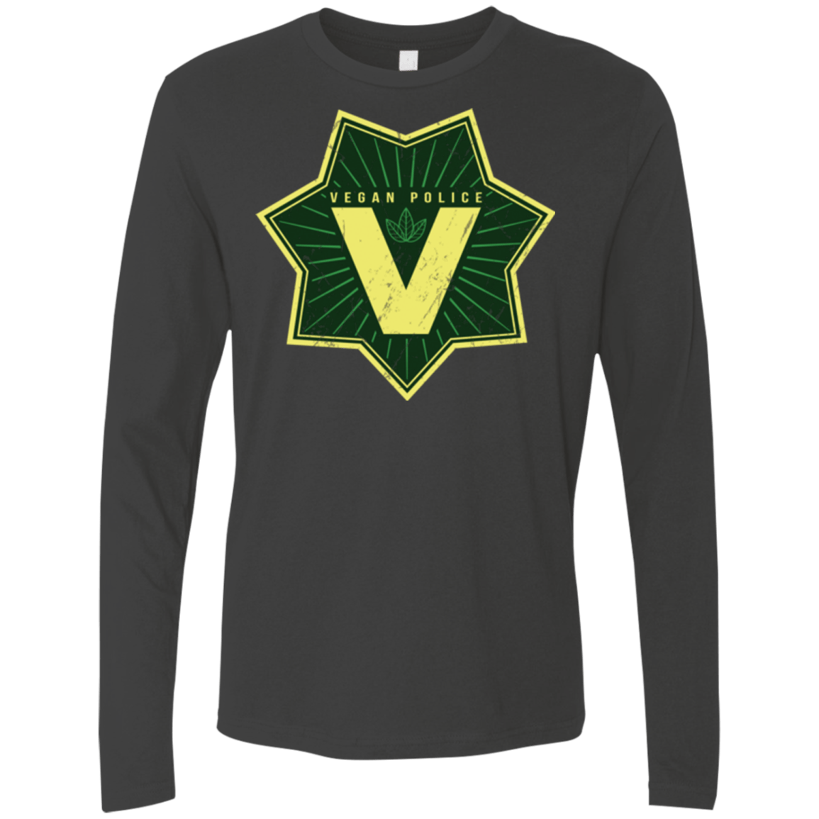 T-Shirts Heavy Metal / Small Vegan Police Men's Premium Long Sleeve