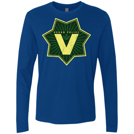 T-Shirts Royal / Small Vegan Police Men's Premium Long Sleeve