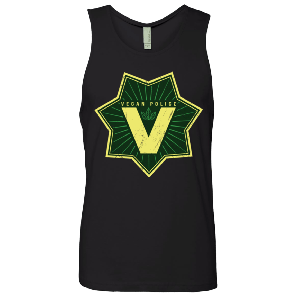 T-Shirts Black / Small Vegan Police Men's Premium Tank Top