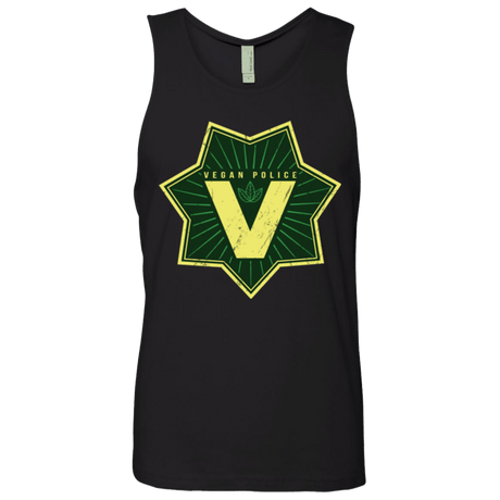 T-Shirts Black / Small Vegan Police Men's Premium Tank Top
