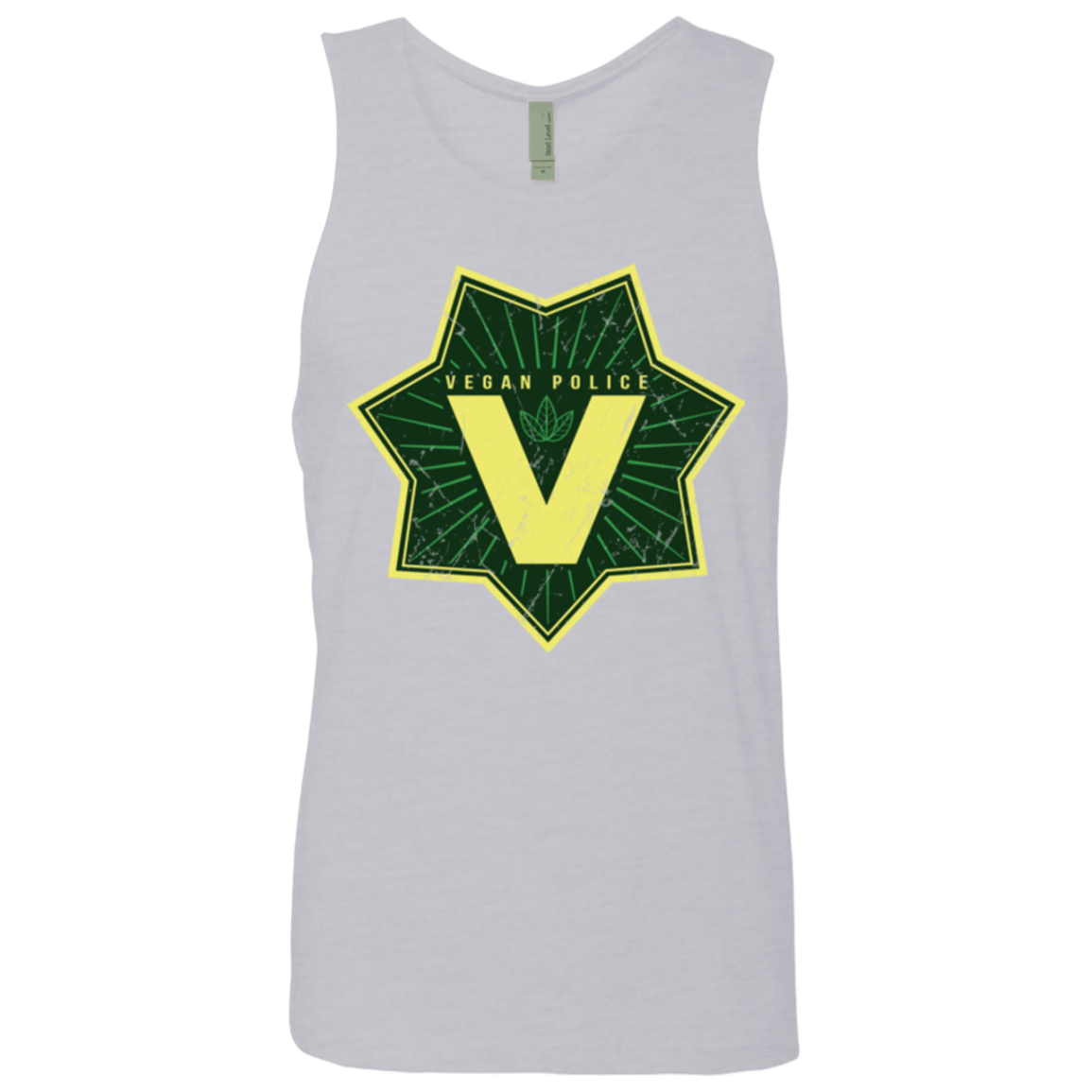T-Shirts Heather Grey / Small Vegan Police Men's Premium Tank Top