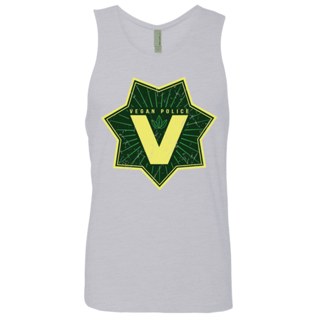 T-Shirts Heather Grey / Small Vegan Police Men's Premium Tank Top