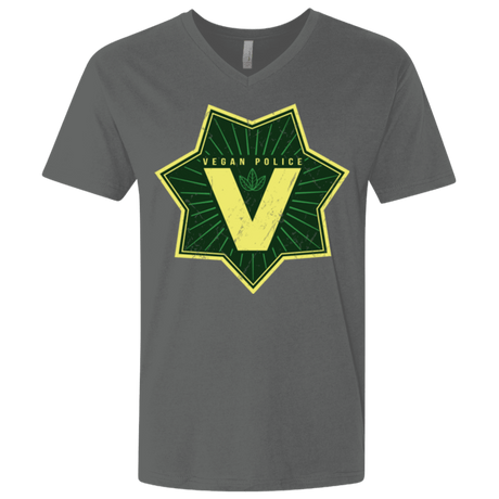 T-Shirts Heavy Metal / X-Small Vegan Police Men's Premium V-Neck