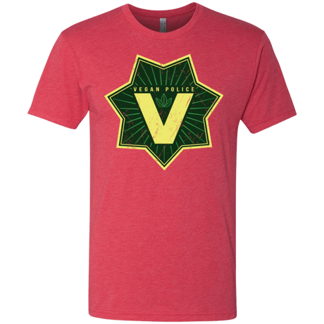 T-Shirts Vintage Red / Small Vegan Police Men's Triblend T-Shirt