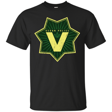 T-Shirts Black / Small Vegan Police T-Shirt