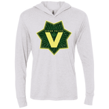 T-Shirts Heather White / X-Small Vegan Police Triblend Long Sleeve Hoodie Tee