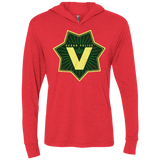 T-Shirts Vintage Red / X-Small Vegan Police Triblend Long Sleeve Hoodie Tee