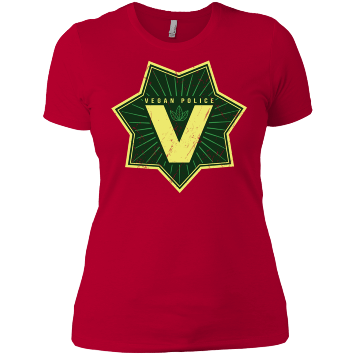 T-Shirts Red / X-Small Vegan Police Women's Premium T-Shirt