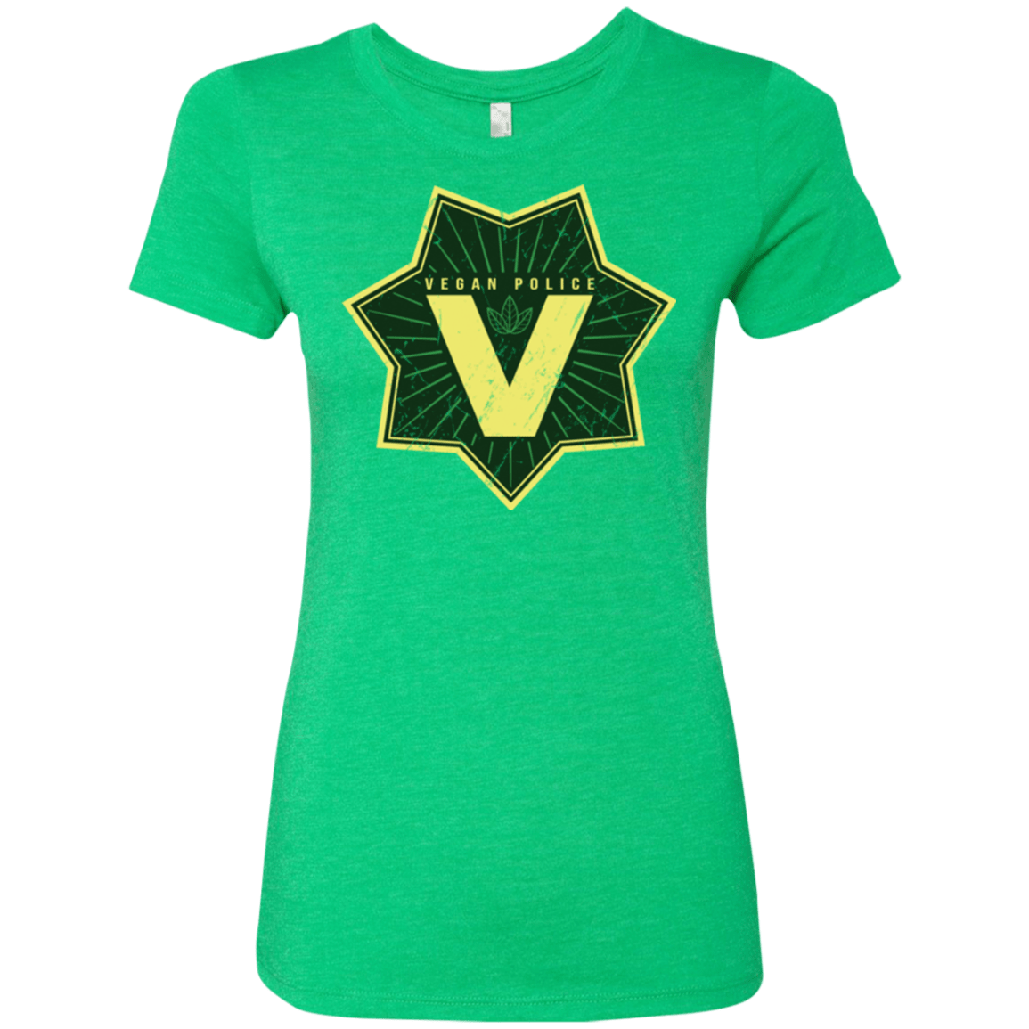 T-Shirts Envy / Small Vegan Police Women's Triblend T-Shirt