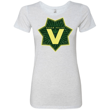 T-Shirts Heather White / Small Vegan Police Women's Triblend T-Shirt