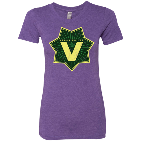 T-Shirts Purple Rush / Small Vegan Police Women's Triblend T-Shirt