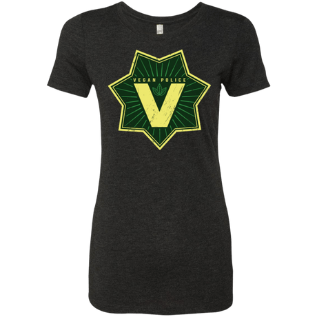 T-Shirts Vintage Black / Small Vegan Police Women's Triblend T-Shirt