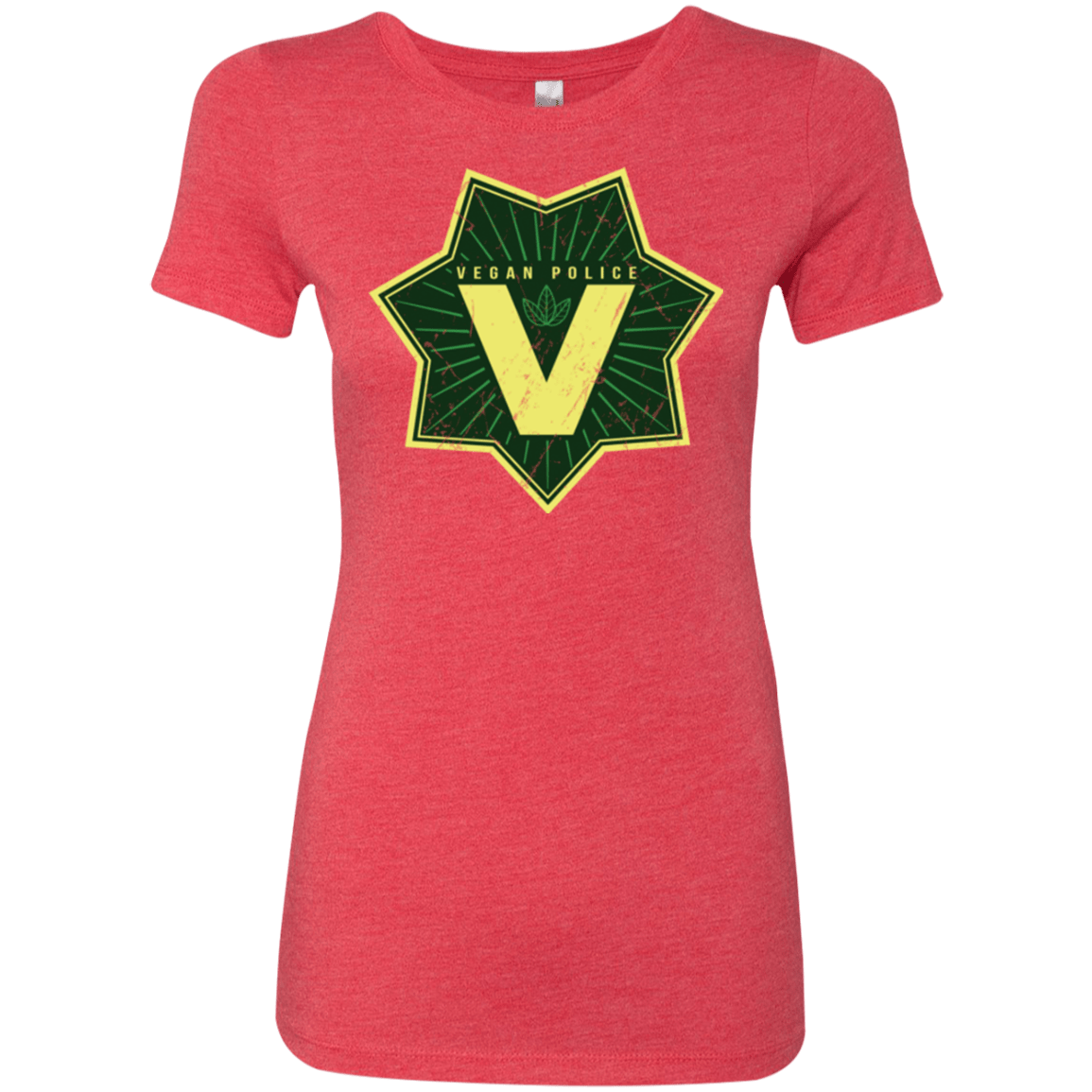 T-Shirts Vintage Red / Small Vegan Police Women's Triblend T-Shirt