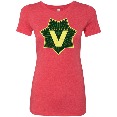T-Shirts Vintage Red / Small Vegan Police Women's Triblend T-Shirt
