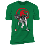 T-Shirts Kelly Green / S Velociraptor sumi-e Men's Premium T-Shirt