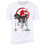 T-Shirts White / S Velociraptor sumi-e Men's Premium T-Shirt