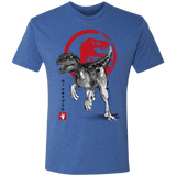 T-Shirts Vintage Royal / S Velociraptor sumi-e Men's Triblend T-Shirt