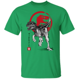 T-Shirts Irish Green / S Velociraptor sumi-e T-Shirt