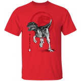 T-Shirts Red / S Velociraptor sumi-e T-Shirt