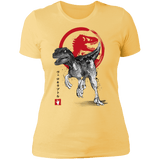 T-Shirts Banana Cream/ / S Velociraptor sumi-e Women's Premium T-Shirt