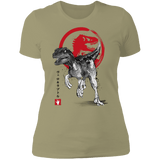 T-Shirts Light Olive / S Velociraptor sumi-e Women's Premium T-Shirt