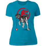 T-Shirts Turquoise / S Velociraptor sumi-e Women's Premium T-Shirt