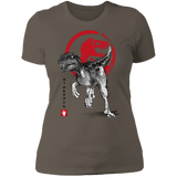 T-Shirts Warm Grey / S Velociraptor sumi-e Women's Premium T-Shirt