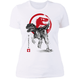 T-Shirts White / S Velociraptor sumi-e Women's Premium T-Shirt